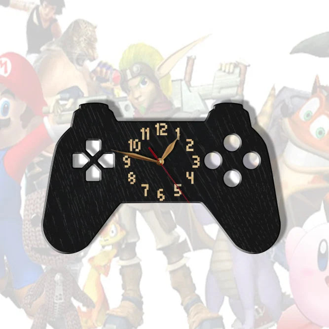 Wall clock designed like a gaming controller