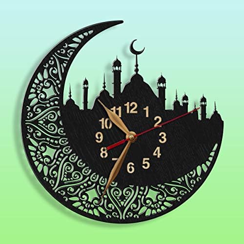 Islamic Crescent wall clock for Eid celebrations