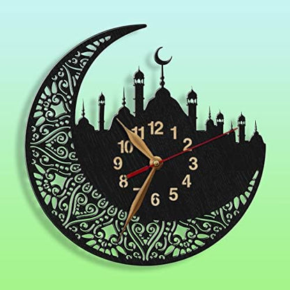Islamic Crescent wall clock for Eid celebrations