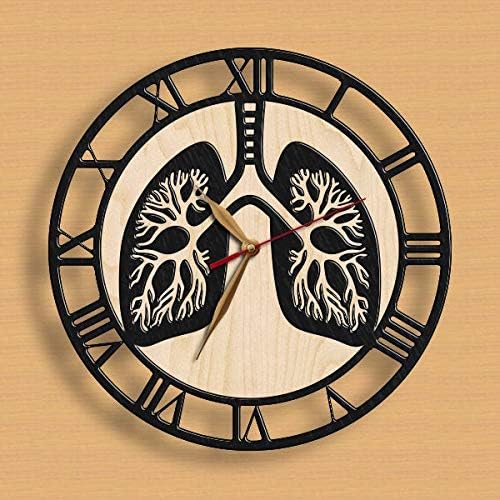 Silent wall clock for radiologist featuring anatomical or X-ray inspired design