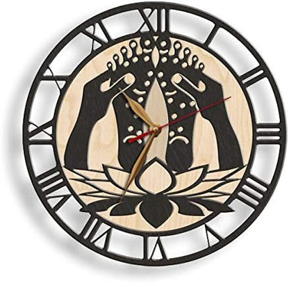 Custom foot massage wall clock – reflexology-themed decor for holistic therapy studios