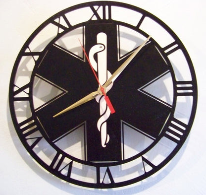Star of Life wall art clock – perfect decor for ambulance station or EMS office