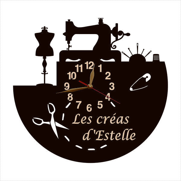 Unique decor clock for tailor shop or sewing school
