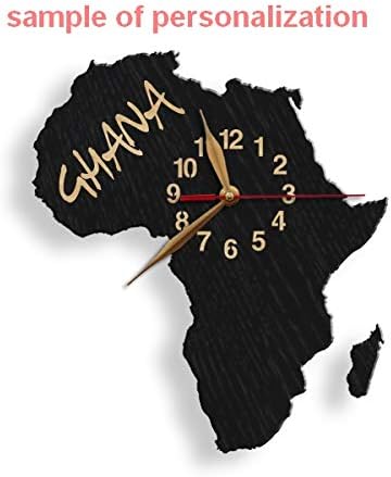 Personalized African continent clock presented as gift for Black History Month