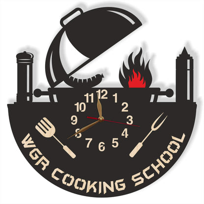 BBQ clock customized with “WGR Cooking School”