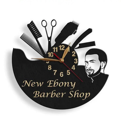 Bearded man barber decor clock, ideal gift for hairstylists or men’s salon owners