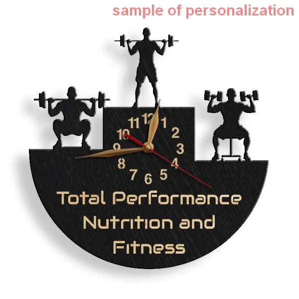 Customizable bodybuilding wall clock