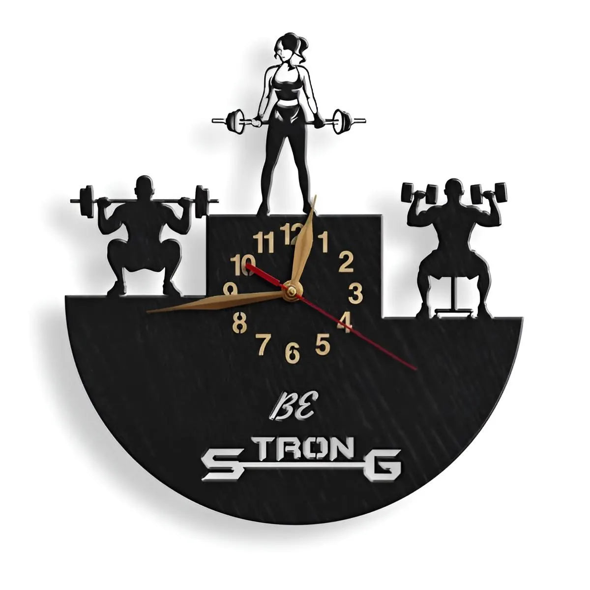 Dual lifter design with woman and man on podium and custom text  cut-out