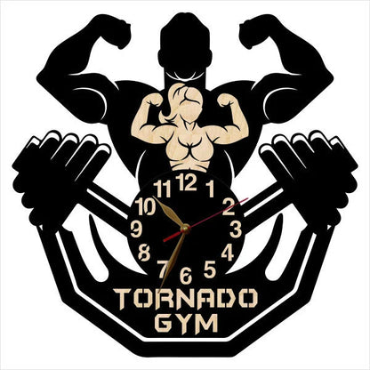 Customized Bodybuilder Wall Clock with Gym Studio name
