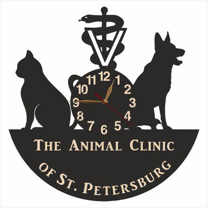 Animal clinic personalized wall clock