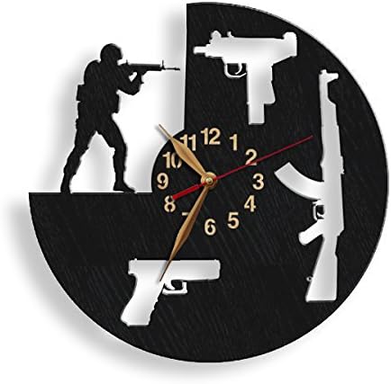 Tactical decor wall clock for man cave