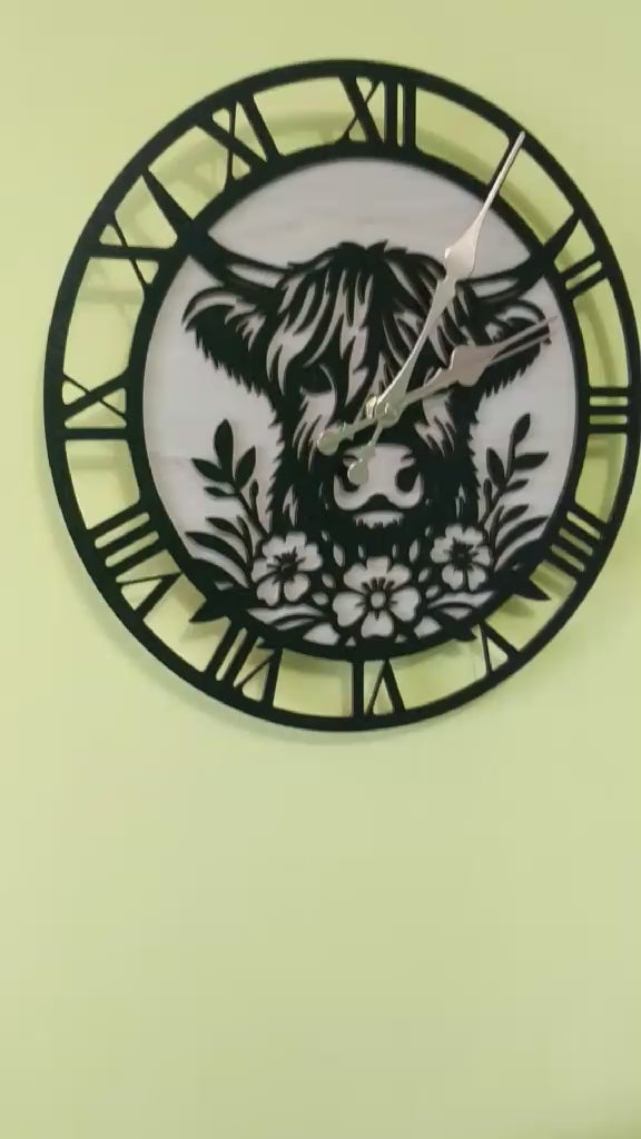 Boho farmhouse décor wall clock in kitchen scene